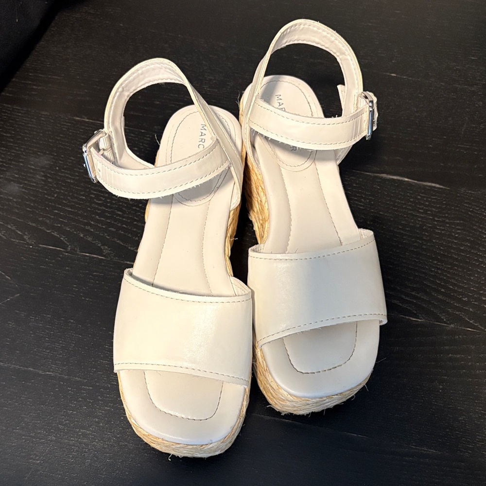 Marc Fisher Cream Burian Espadrille Sandals
